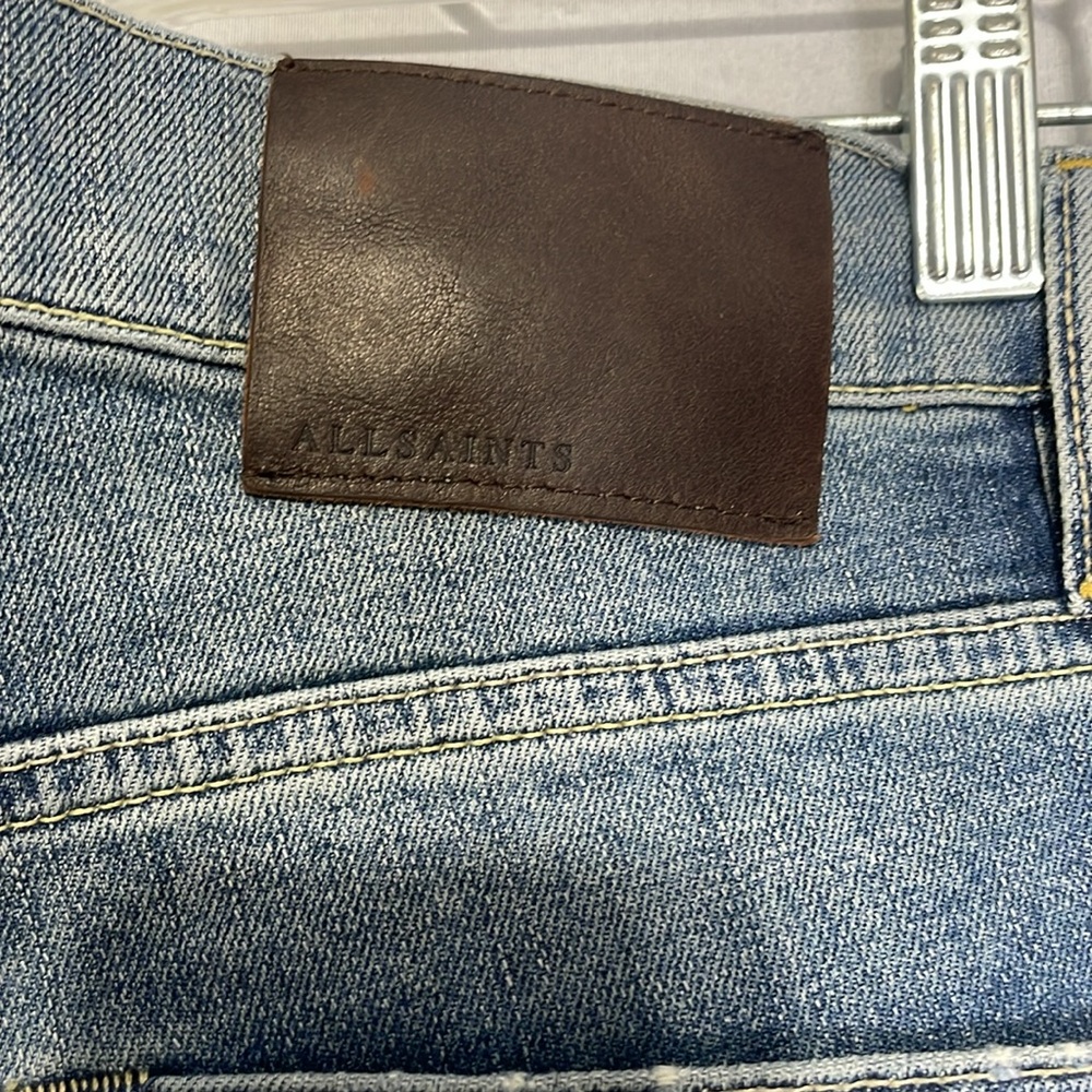 All Saints Men's Blue Distressed Jeans - Picture 5 of 5